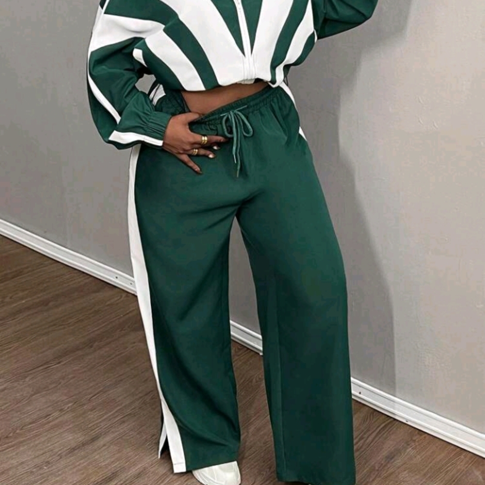 Green and White TrackSuit